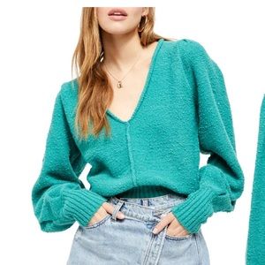 BRAND NEW: Free People Reverie V-Neck Sweater Med